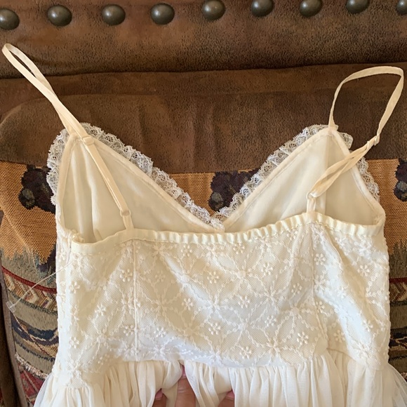 San Souchi Lace and Toole Dress Summer Spaghetti Strap Dress - Picture 6 of 7